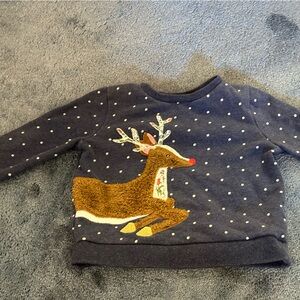 Boden 2-3 Reindeer Sweatshirt